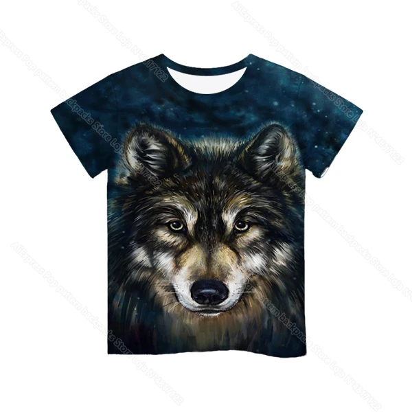 

Kids Animals 3D Print T Shirt Summer Children Dragon Horse Leopard Lion Panda Whale Shark Wolf Dog Tiger T-shirt Boy Girl Tshirt