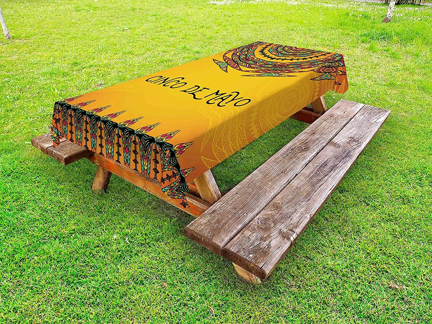 Мексиканская скатерть 5 мая праздничная традиционная национальная ацтекская Cinco