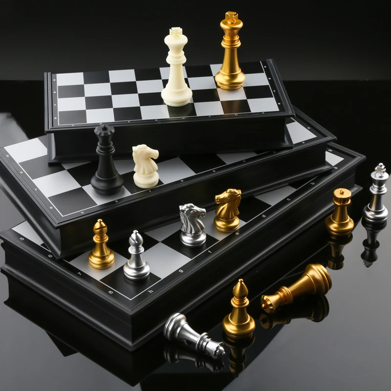 Magnetic Board Games Large Chess Set For Match Travel Go Game Portable Plastic With Chessboard 32 Pieces | Спорт и развлечения
