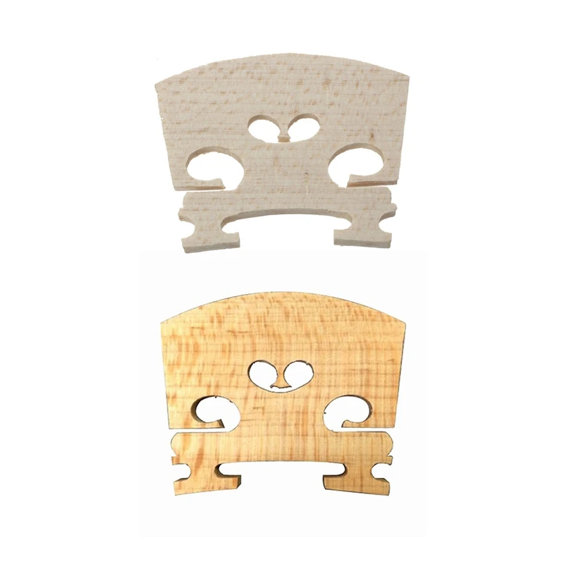 

2 Pcs Acoustic Violin Fiddle Replacement Wooden Bridge Violin Bridge, 3/4 Size & 4/4 Size