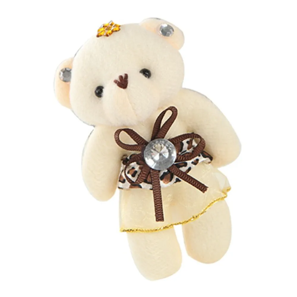 

12cm plush toy teddy bear doll pendant keychain PP Cotton Soft Stuffed Bears Toy Doll toy gifts