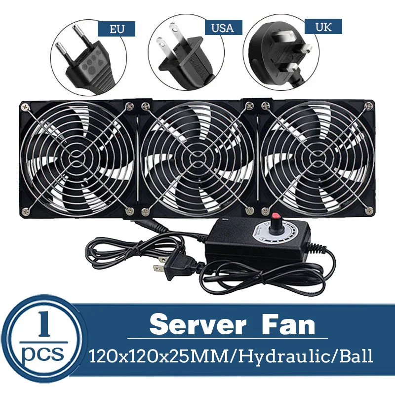 

120Mm 3000Rpm Ventilator Cooling with Controller 12Cm 12V 220V Btc Machine Chassis workstation Kast Radiator server Fan