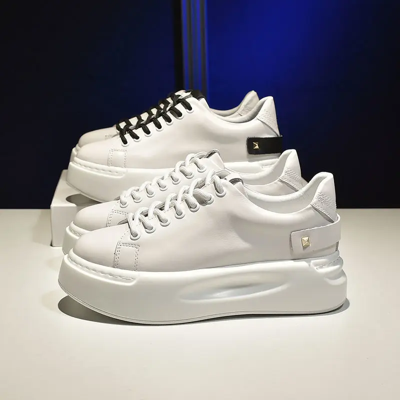 

Female Online Influencer 2021 Autumn New Casual Super Popular INS Fashion European Station Thick Bottom Breathable White Shoes