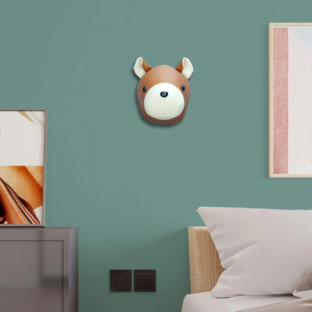 Новая голова медведя настенная подвесная мультяшного животного Настенный декор