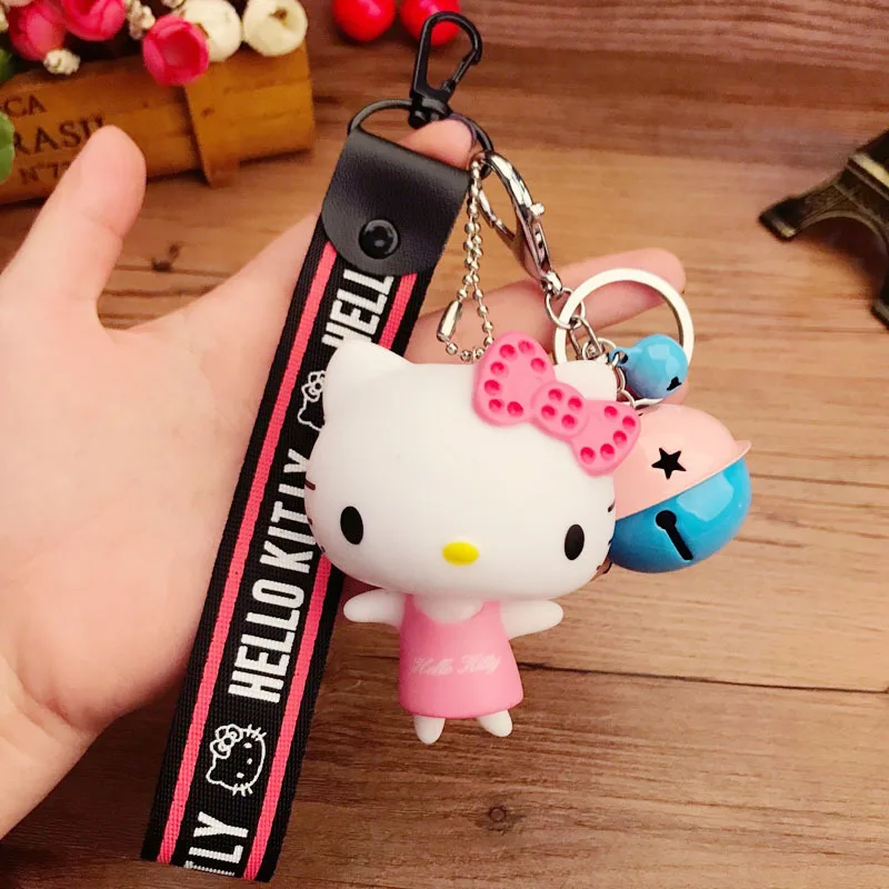 14 Новинка, женский брелок hello kitty, подарок для девушек, висячая веревка, браслет на запястье, автомобильная сумка, брелок, брелок, цепочка для ключей, брелок для телефона - Цвет: 14
