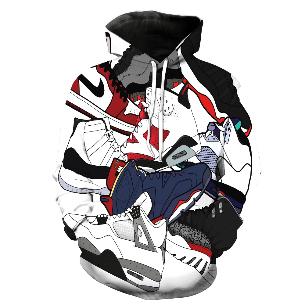 Худи мужское/женское с 3D-принтом креативное стильное худи со множеством