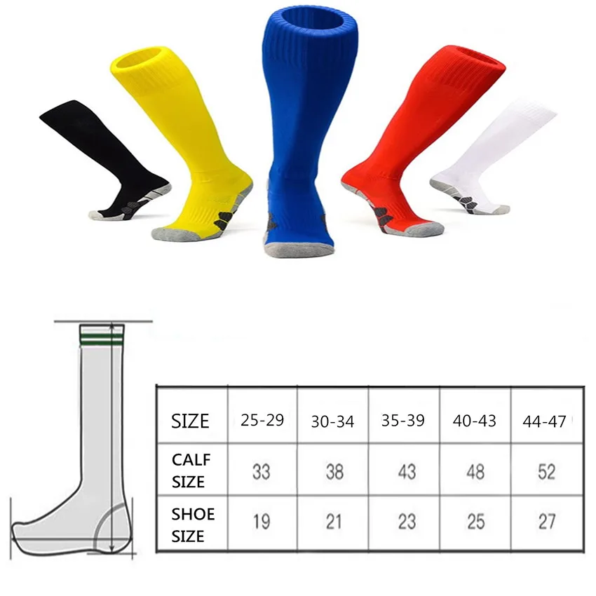 

2 Pair Professional Man Football Breathable Sport Soccer Socks Anti Slip Long Stocking Outdoor Women Boys Girls Drop Shipping