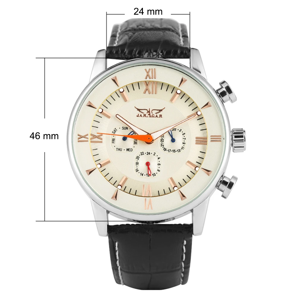 

New Mechanical Men Watches Automatic-self-winding Watch Genuine Leather Band Business Timepieces Clock Relogios Masculino