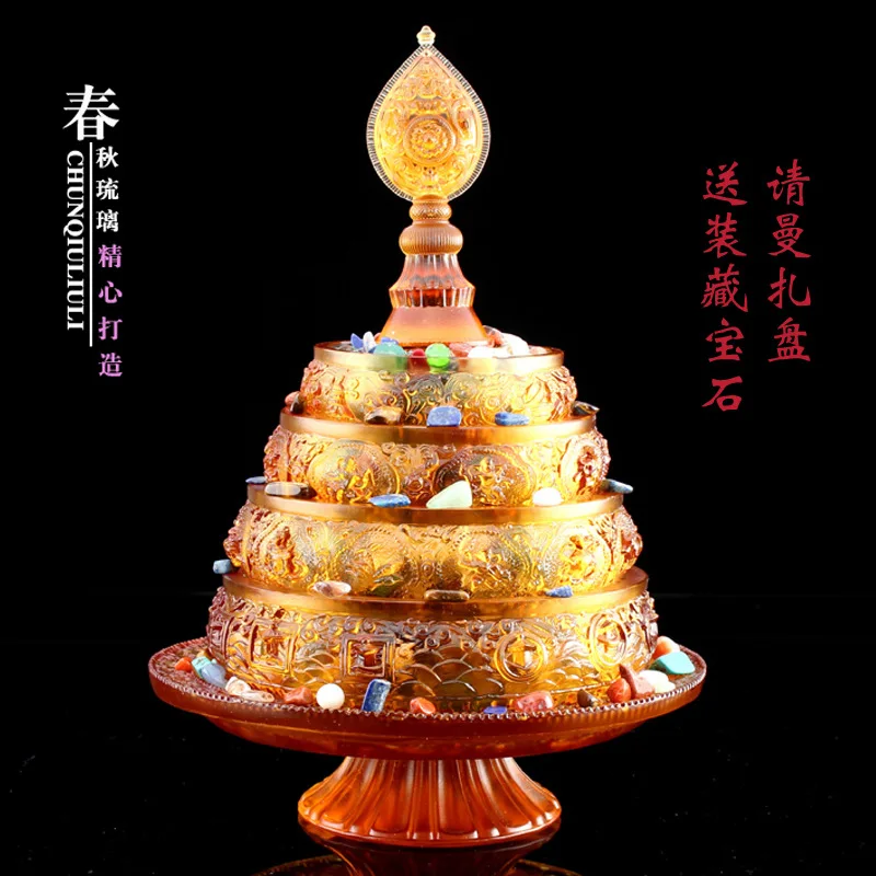Tantric Tibetan Buddhism Mandala Plate Pray for auspicious happiness Buddhist temple offerings supplies | Дом и сад