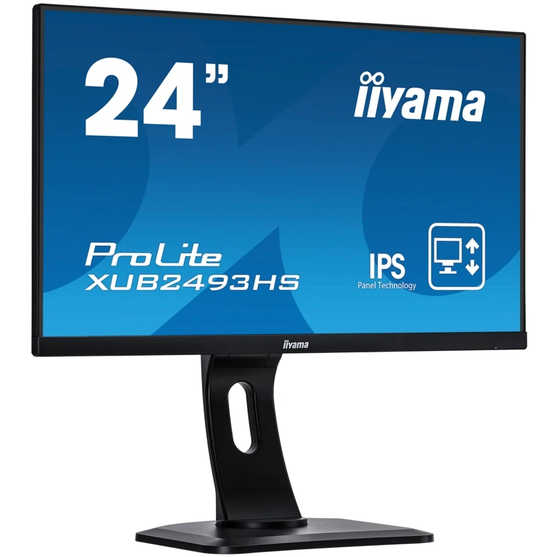 Монитор Iiyama 23.8&quot ProLite XUB2493HS B1 черный IPS LED 4ms 16:9 HDMI DisplayPort M/M Mat HAS Pivot|Мониторы| |
