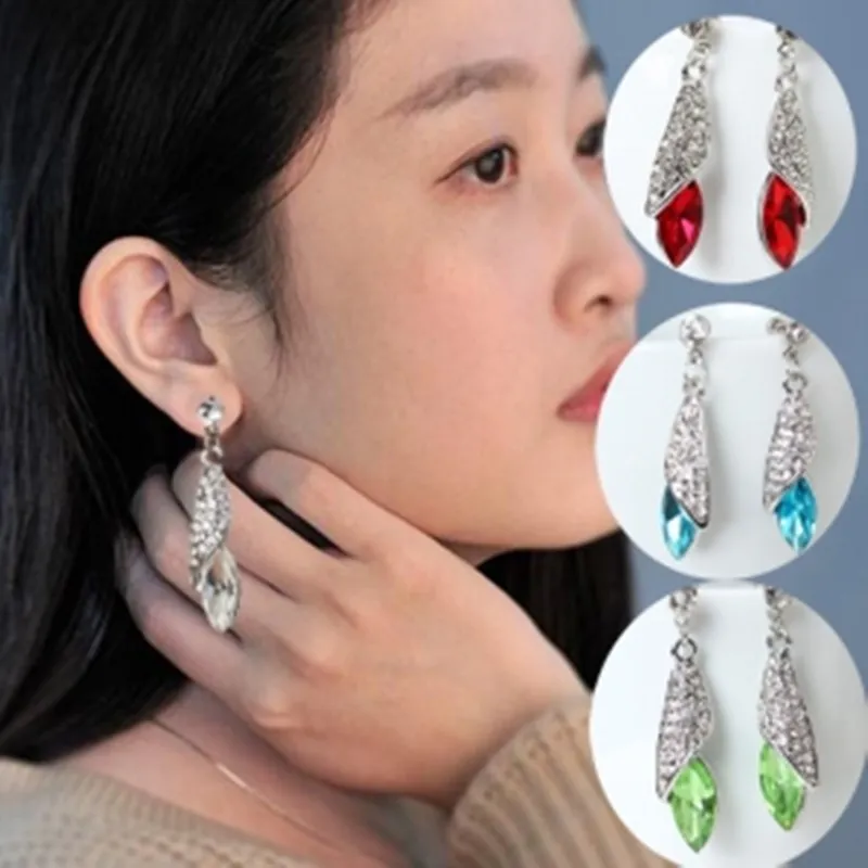 Женские Геометрические Серьги серебряного цвета 2 Длинные свадебные