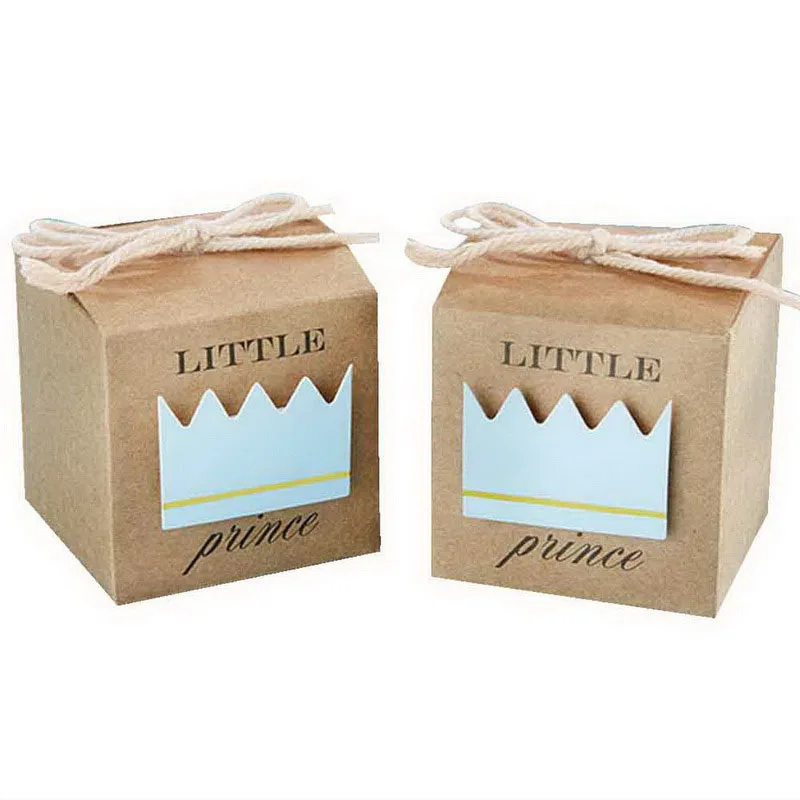 50 упаковок коробки для конфет винтажная крафт бумага бонбоньерка с пеньковой