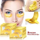 Золотые увлажняющие маски для глаз, гель для ухода за кожей, Коллагеновые увлажняющие маски для глаз, Уход за глазами, маски для лица TSLM1, 1 пара