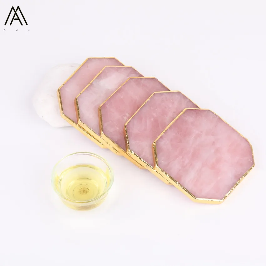 Около 80 85 мм изысканный на каждый день розовый кварц каботажное судно покрытием с
