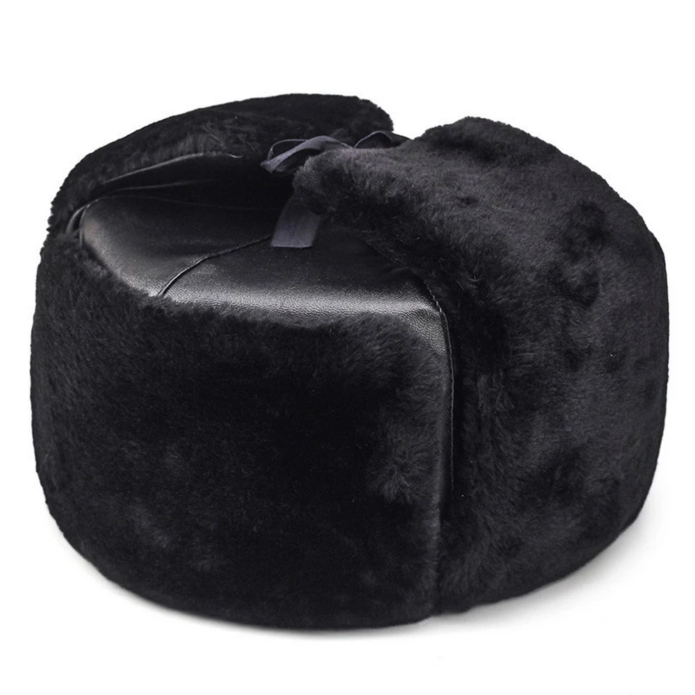 

Winter Man Bomber Hats Simple Style Cotton Folding Ear Protectors Keep Warm Soft Outdoor Snow Day Male Caps
