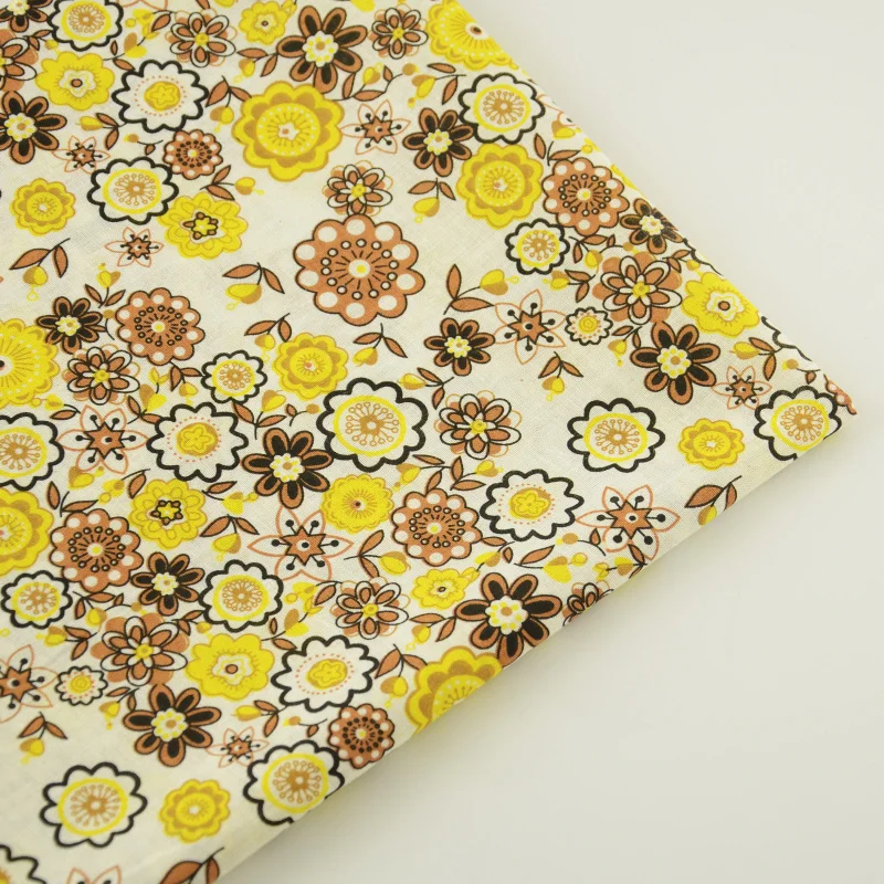 Занавески для шитья Booksew из хлопчатобумажной ткани коричневого и желтого цветов