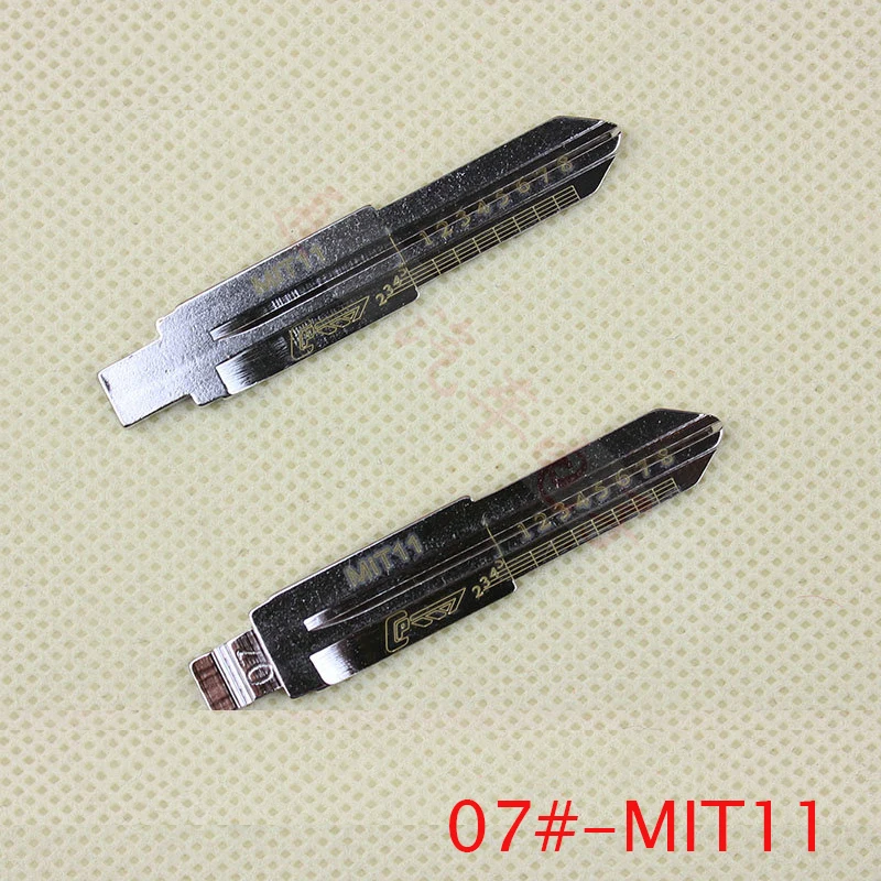 07 # MIT11 лезвие ключа автомобиля гравировка линии шкала резки зубцов|Заготовки