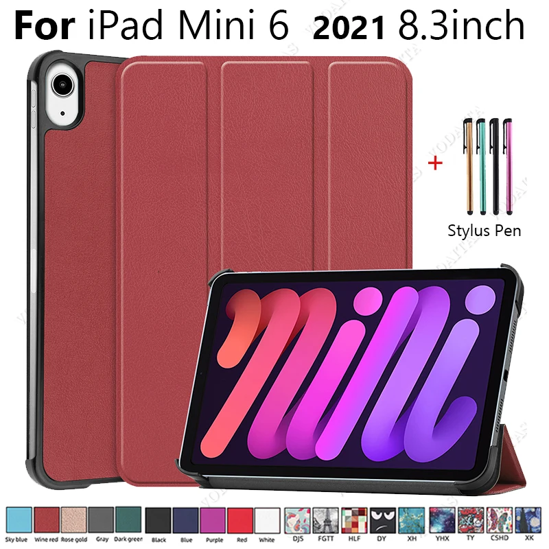 

For iPad mini 6 2021 Case 8.3 inch Folding Stand Smart Folio Cover for Funda iPad i Pad mini 6 mini6 Case for iPad 6th Gen Case