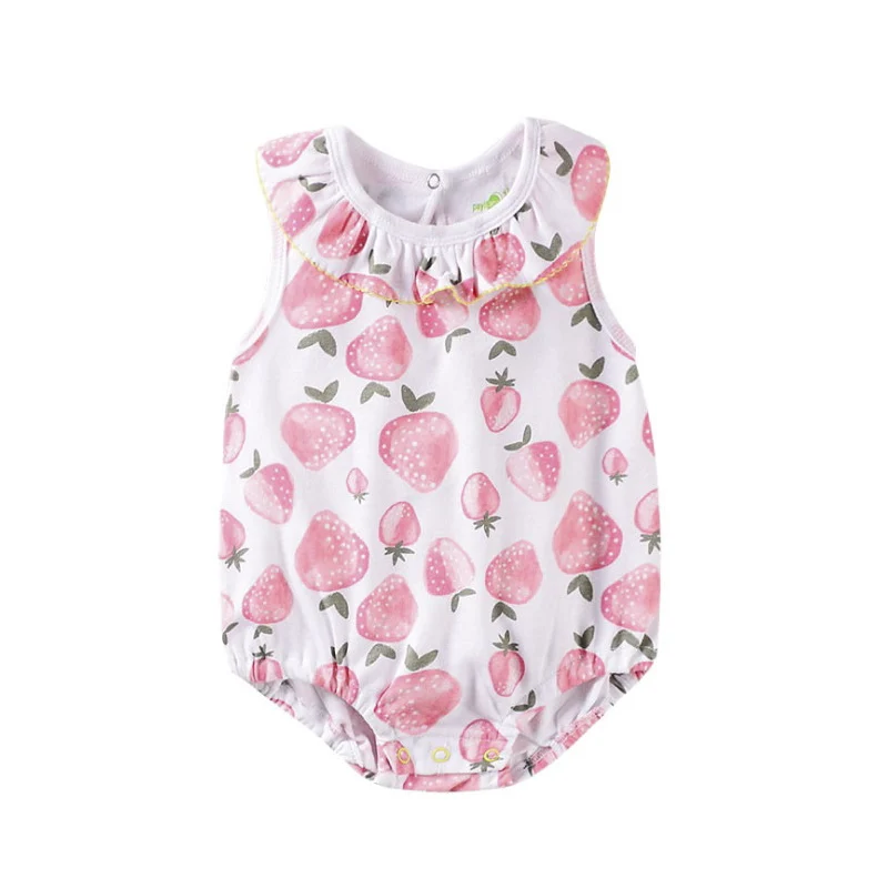 

Baby Girl Clothes Cotton Sleeveless Lovely Fruit Pprint Summer Newborn Girls Bodysuit Infantil Clothing 0-12M ropa de bebe