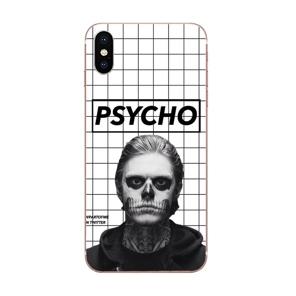 Череп Evan Peters дизайн для Apple iPhone 4 4S 5 5C 5S SE 6 6S 7 8 Plus X XS Max XR ТПУ чехлы мобильных