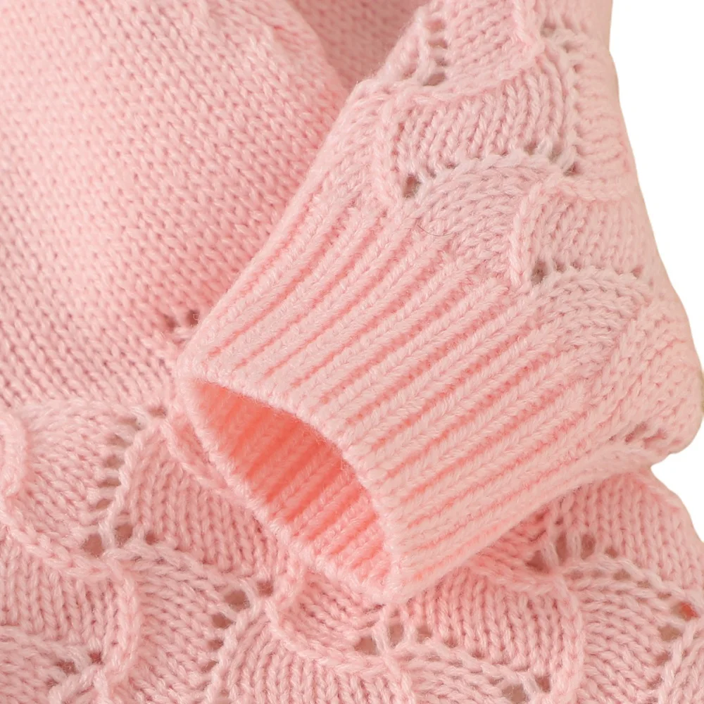 

0-18M Autumn Winter Newborn Baby Boy Girl Hooded Knit Romper Jumpsuit One-Piece Outerwear