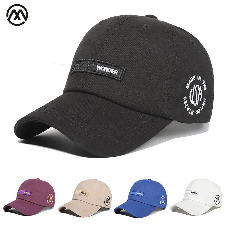 

Men's Cotton Classic Baseball Cap Adjustable Buckle Closure Dad Hat Sports Golf Cap sport hat unisex Gorras Long Visor solid cp