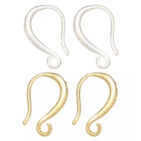 zhukou two pair 10x15mm gold color brass simple earrings hooks for women diy handmade accessories for jewelry model ve98