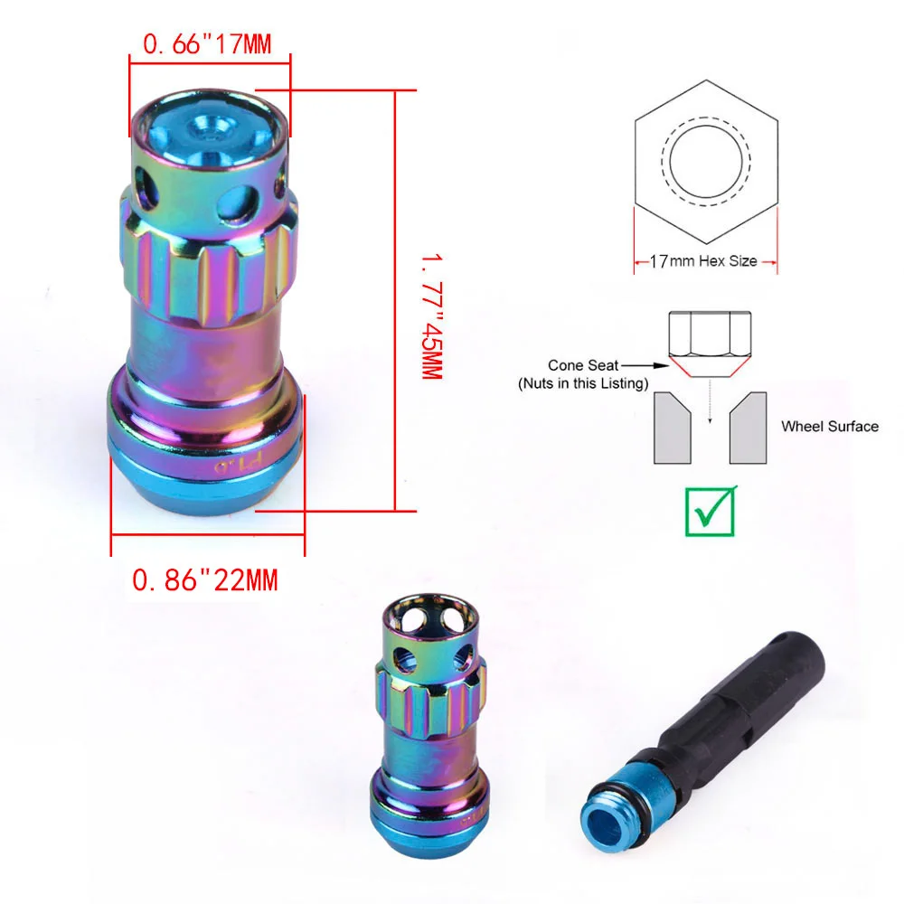 RASTP-20pcs/набор R40 Стиль Гонки длина 44 мм колесные диски гайки M12x1.5/1,25 автомобильные аксессуары RS-LN046