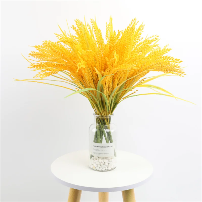 

5-forked Golden Wheat Ears, Artificial Plants, Flower Arrangements, Various Shops, Living Rooms, Restaurants,wedding Decorations