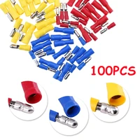 100pcs50pairs female male bullet butt connectors insulated electric connector crimp bullet terminal for 2216 awg audio wiring