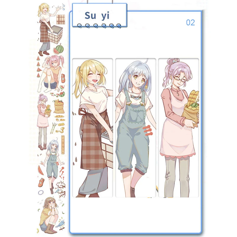 

Cute Anime Character Washi Tape Sticker Adhesives Tape Art DIY Craft Bullet Journal Supplies Planners Scrapbook Gift Wrapping