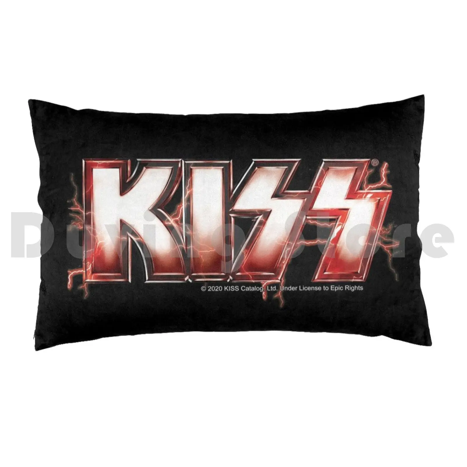 Поцелуй? Рок Музыкальная Группа-красный молния LogoPillow чехол Kiss Fan Art Band Music The