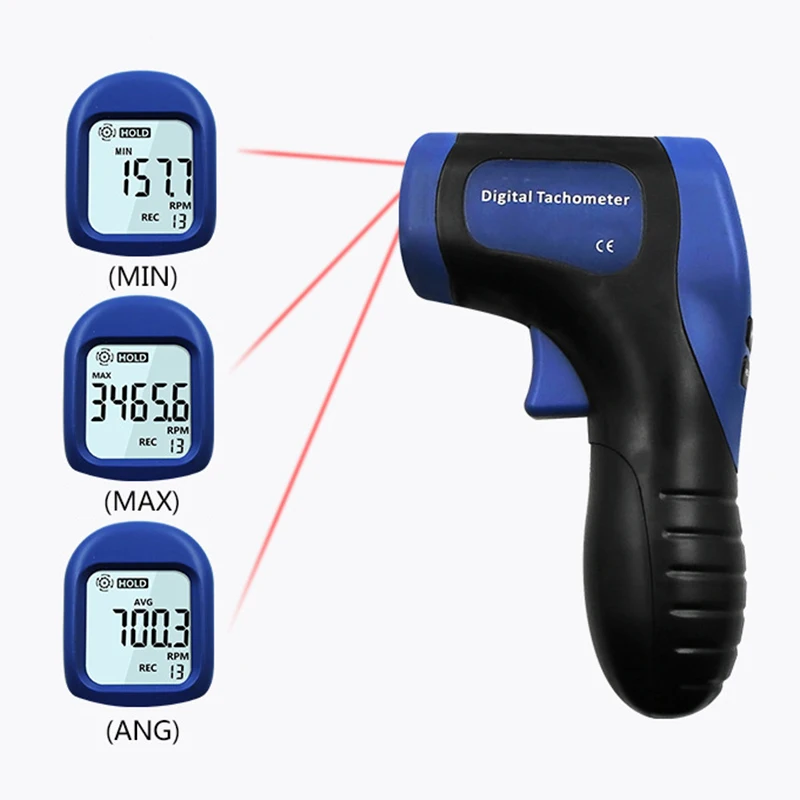ЖК дисплей цифровой лазерный тахометр портативный Бесконтактный тач диапазон 2 5