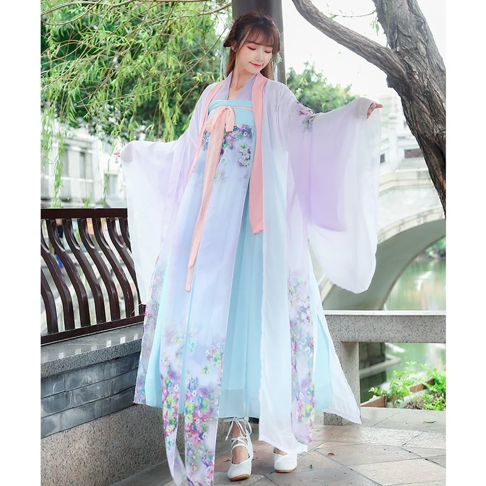 Традиционный китайский костюм феи для танцев одежда ханьфу в старинном стиле