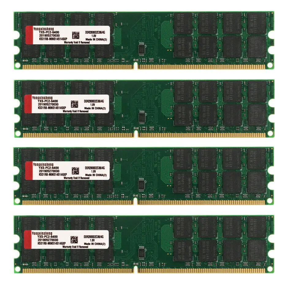 

PC2-6400 240pin AMD настольная Память Ram 1,8 V SD RAM 16GB 4X 4GB