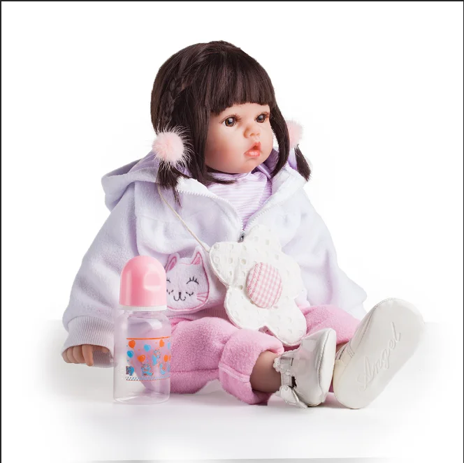 55 см 22 &quotКукла реборн куклы реалистичные мягкие силиконовые настоящие сенсорные