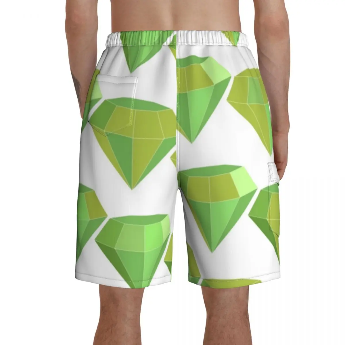 

Diamond Board Shorts Beach Swimming Trunks Polyester Funny Men Swim Trunks