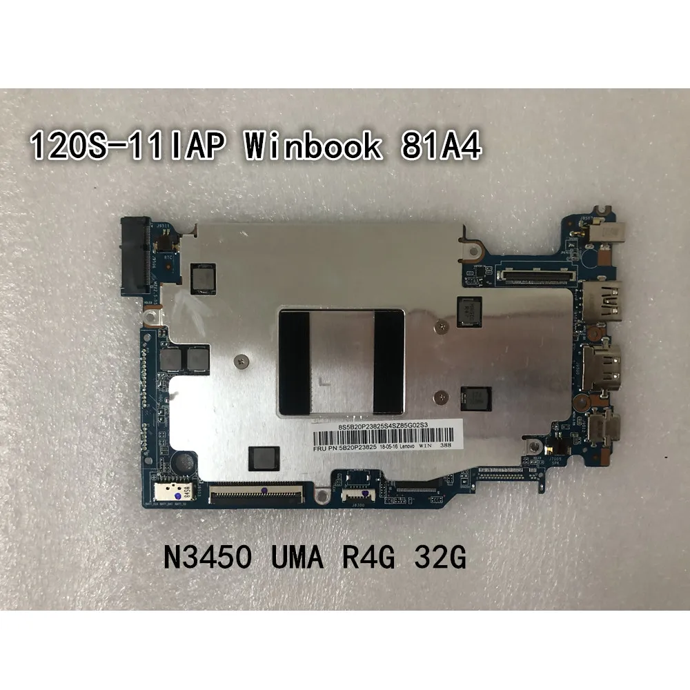 

Оригинальный ноутбук Lenovo Ideapad 120S-11IAP Winbook 81A4 материнская плата CPU N3450 UMA R4G 32G FRU 5B20P23825