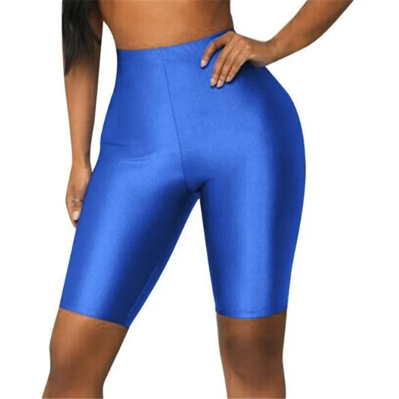 

Summer Women Sports High Waist Elastic CyCling Shorts Gym Biker Active Short Pants Seamless Solid Fitness Shorts