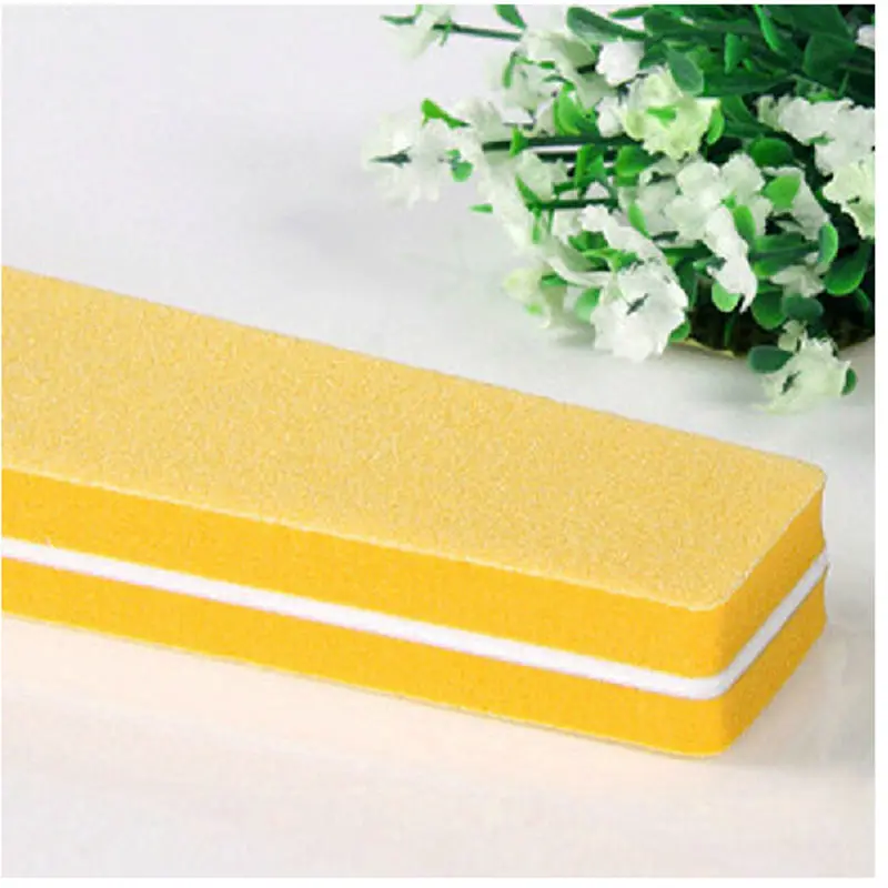 

1pcs Brand Sunshine Fancy Nail File Buffer sponge Manicure Tool Designs Tofu article polishing Sand Files