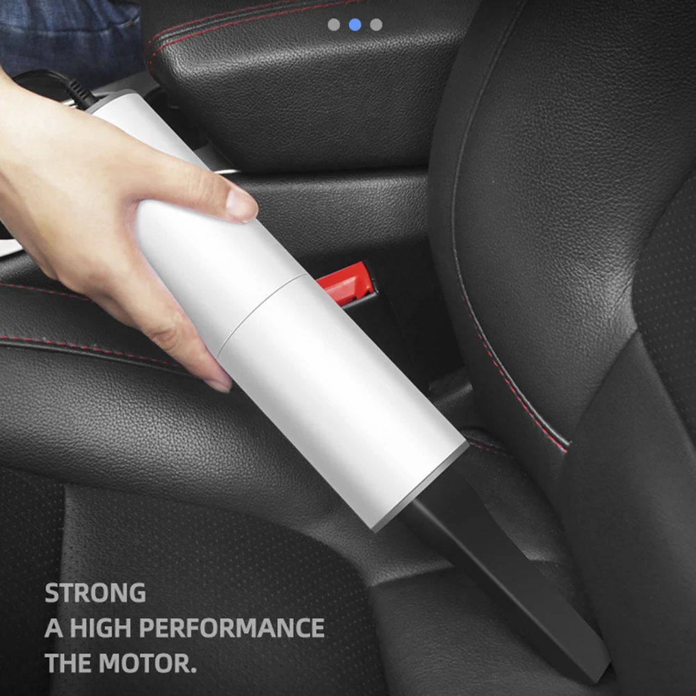 

Cylindrical Car Vacuum Cleaner Mini Auto Cleaning Machine Portable Household Cordless Hair Dust Sucker