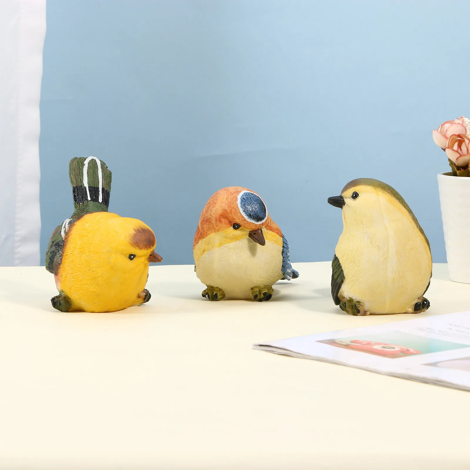 

Rural Style Resin Birds Statues Garden Decoration Outdoors Sculpture Home Decor Craft Creative Figurine для сада и огорода ogród