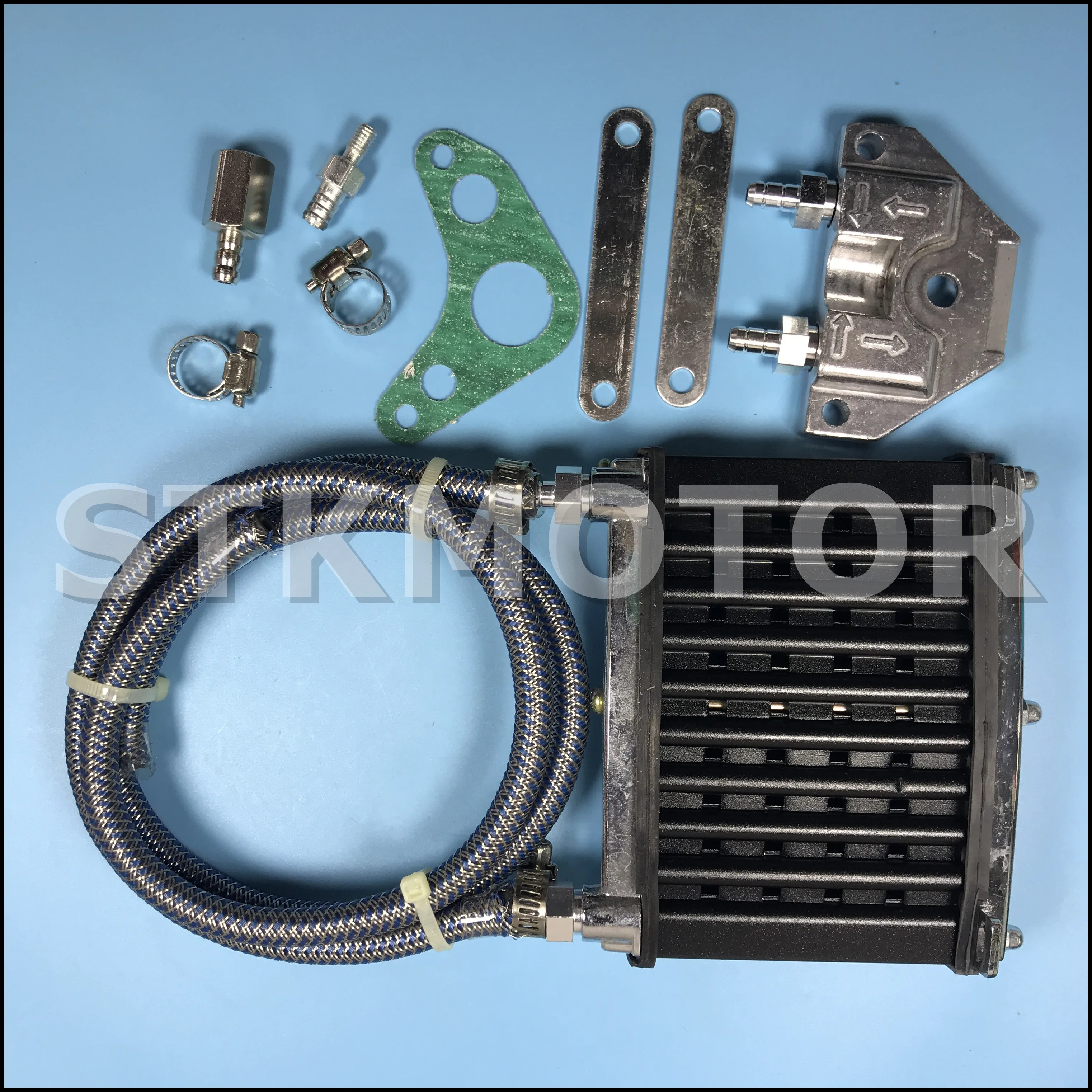 Универсальный мотоциклетный Алюминиевый Масляный радиатор двигателя с ЧПУ