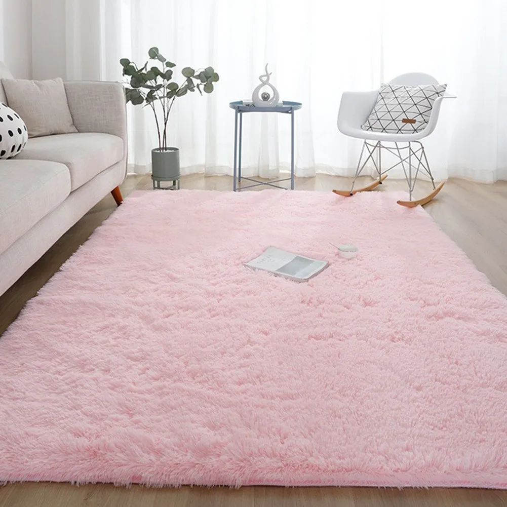 

60x110cm Large Pink Fluffy Rugs Carpet Anti-Slip Shaggy Rug Super Soft Tie Dye Floor Mat Living Room Bedroom Decor alfombra