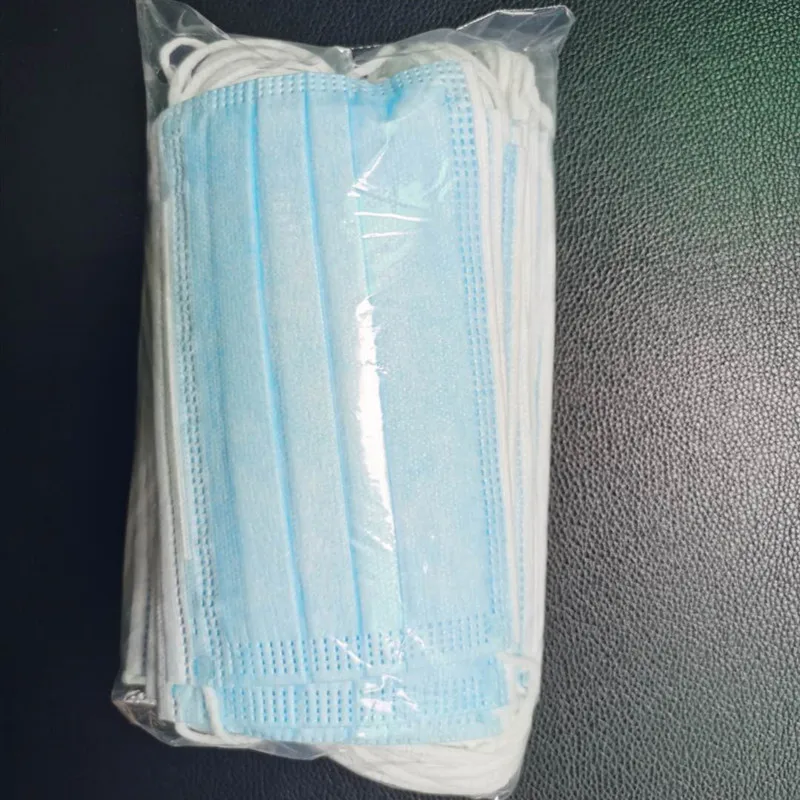 

50pcs Adult Disposable civilian mask dustproof non-woven fabric meltblown cloth mask 17.6*9.2cm