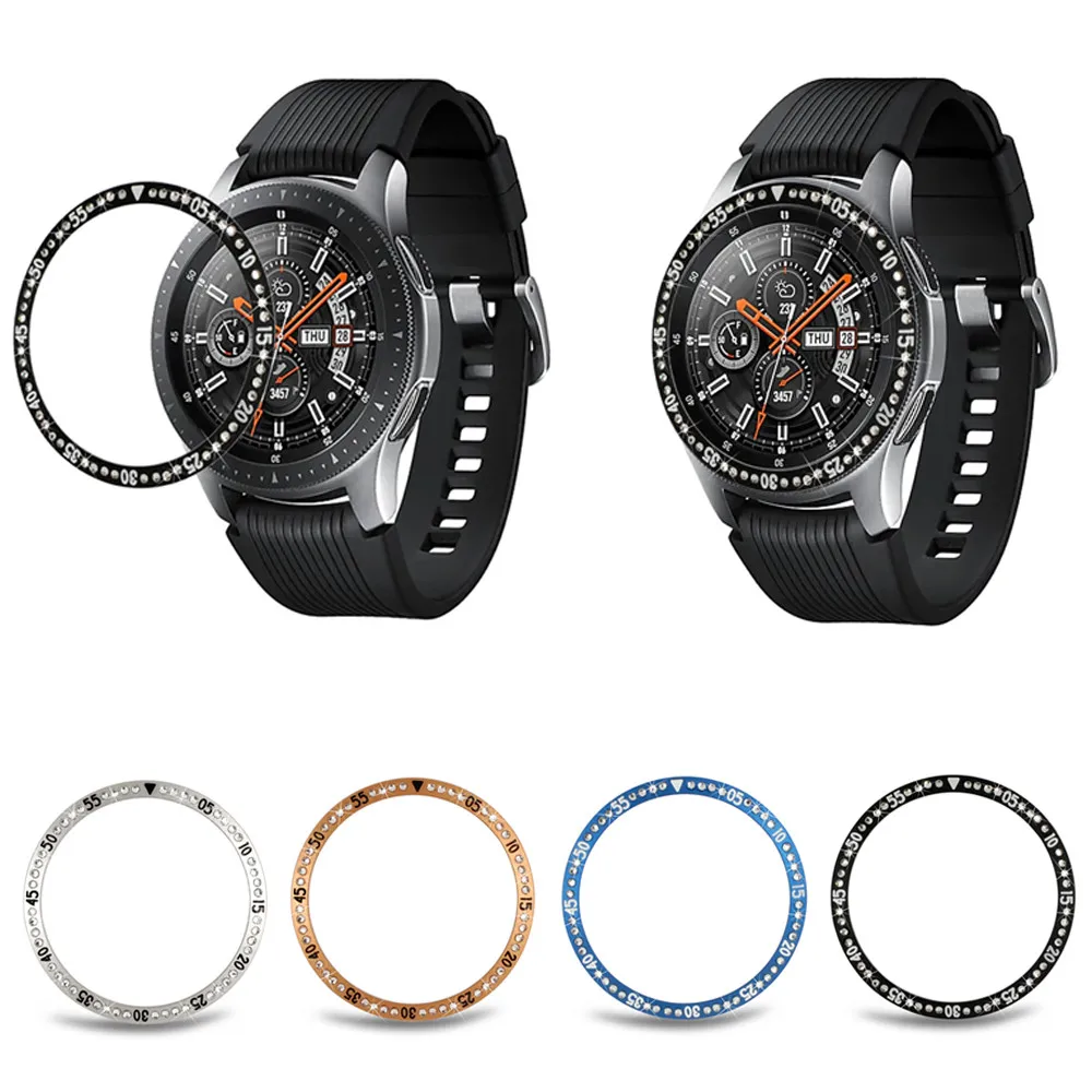 Модные часы Smart Watch Крышка для samsung Galaxy Watch 42/46 мм время циферблат с бриллиантами и устойчивая к царапинам замена металлический ободок кольцо в виде ракушки