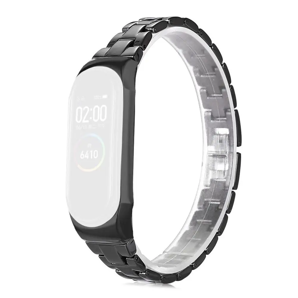 Для mi Band 3 4 браслет ремешок для Xiaomi группа Смарт часы замена металлический из