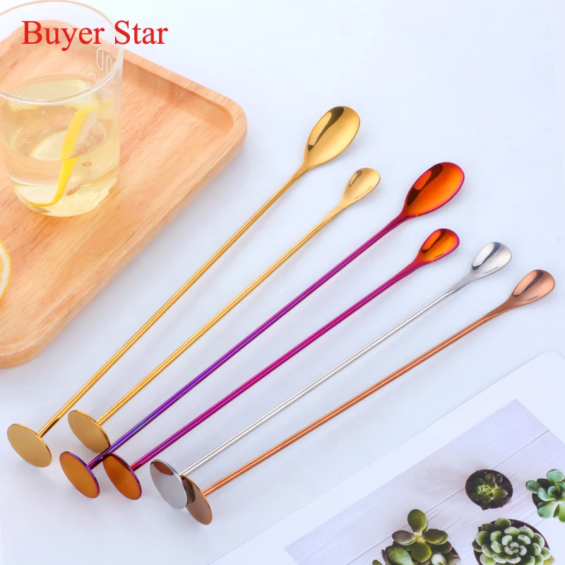 2 шт./компл. золото Нержавеющая сталь Коктейльная барная ложка долговечная