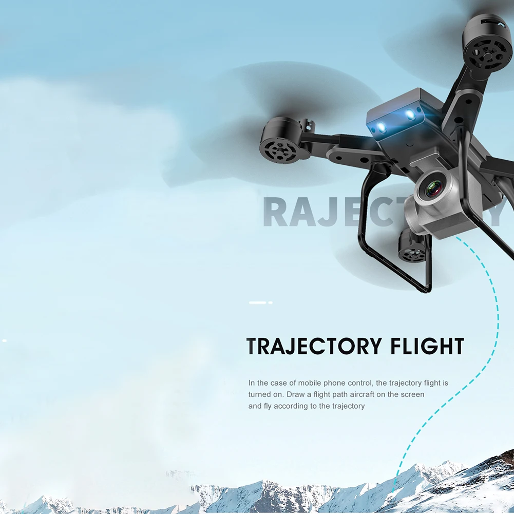 Складной wifi четырехосный самолет 4K HD Летающий Дрон наружная воздушная камера RC
