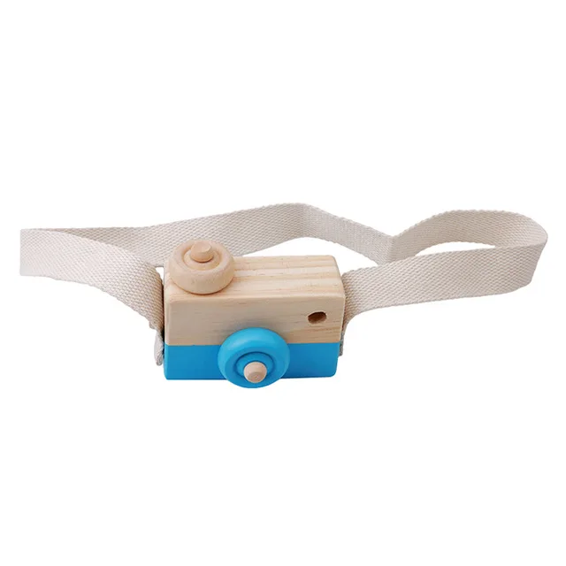 blue Милые скандинавские подвесные деревянные игрушки с камерой детские игрушки подарок 9,5X6X3 см декор комнаты предметы интерьера подарок на Рождество Деревянный игрушка - Цвет: blue